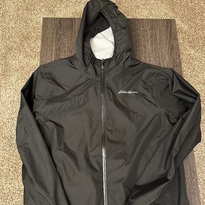 Men's Eddie Bauer Lightweight Waterproof Rain Jacket - Black - L